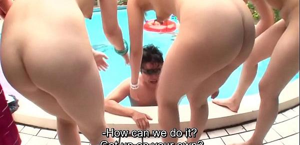  Uncensored Japanese pool games blowjob fast cum game